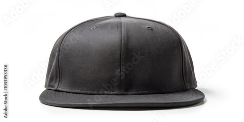 Plain Black Snapback Cap wi...