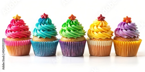 Rainbow Swirl Cupcakes with...