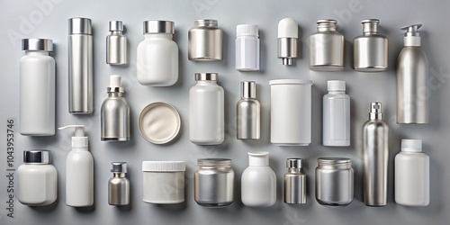 Silver and White Bottles Mo...
