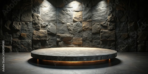 Stone Platform with Glowing...