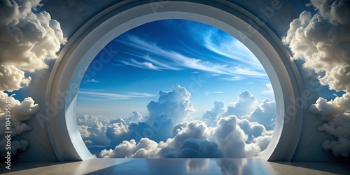 White Archway Overlooking a...