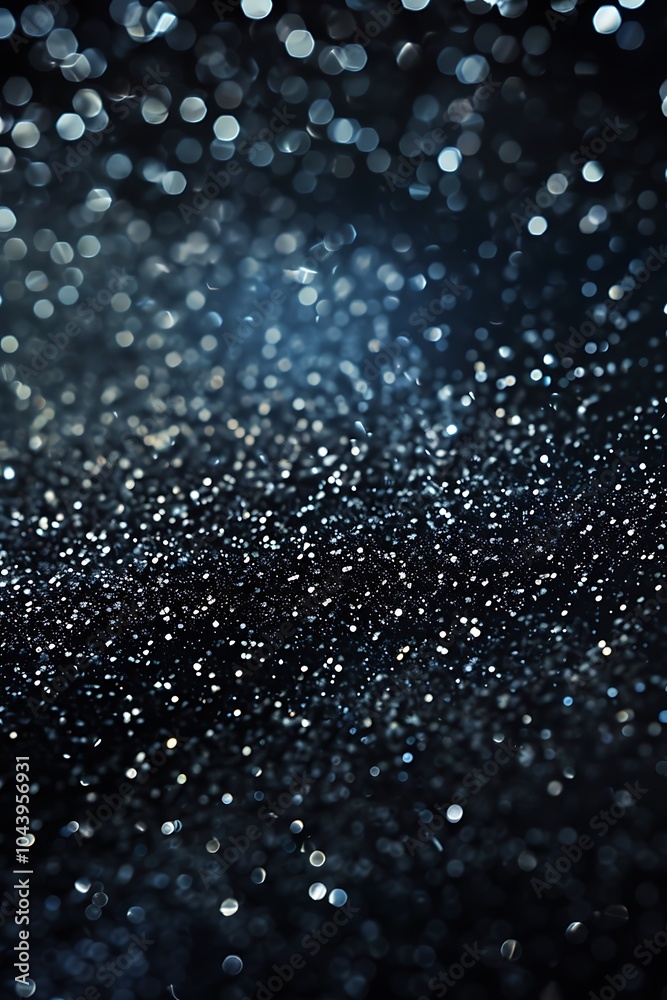 Fototapeta premium Silver glitter texture white sparkling shiny wrapping background Silver Sequins in Abstract Focus