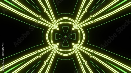 Shimmering abstract neon pattern in a seamless loop.