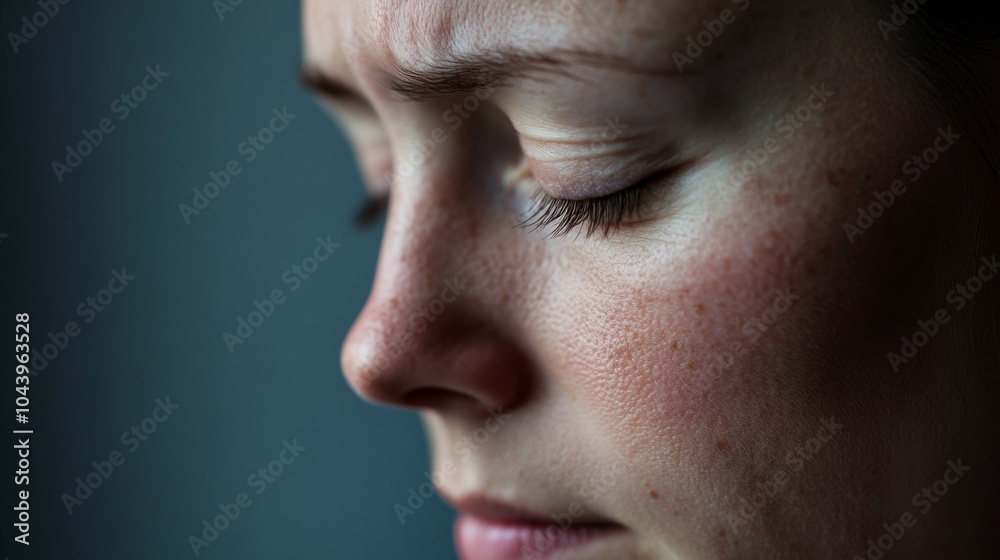 Obraz premium Mental health challenges depicted through close-up portraits of individuals experiencing different emotions in therapy sessions, photography style, photo of