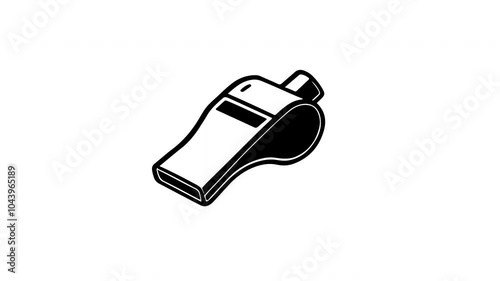 Animation forms a sketch of a whistle icon photo