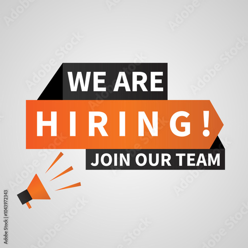 We are hiring text vector design
