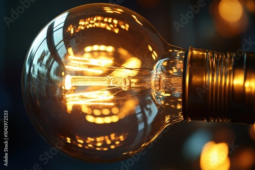 Halogen Bulb. Close-up of Modern Halogen Light Bulb on White Background