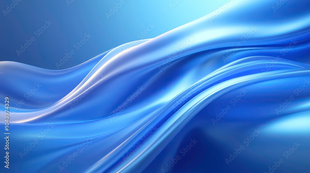 Abstract blue fabric waves on a blue background. Abstract blue fabric waves on a blue background.