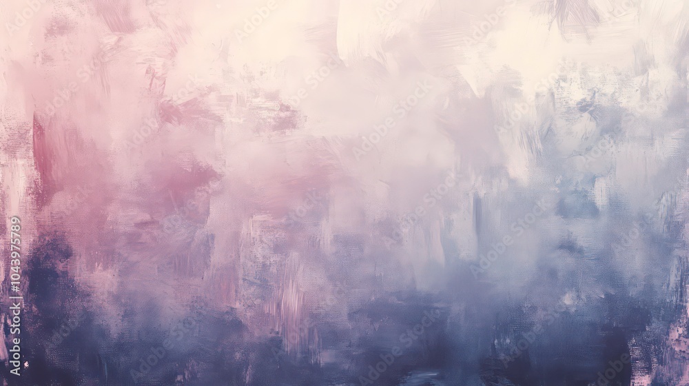 Fototapeta premium Abstract background with soft pink and blue brushstrokes, creating a dreamy and ethereal atmosphere.