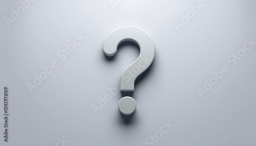 Question mark 3d on transparent background