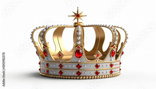 King  crown on white background isolated