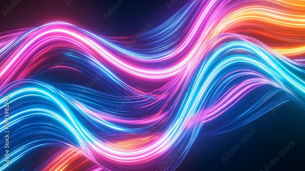 Radiating Neon Light Burst, futuristic flashes, Motion lights, Colorful Streaks on Dark Background Radiating Neon Light Burst, futuristic flashes, Motion lights, Colorful Streaks on Dark Background