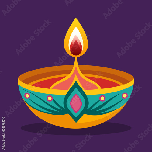 Diwali Diya Vector Illustration 