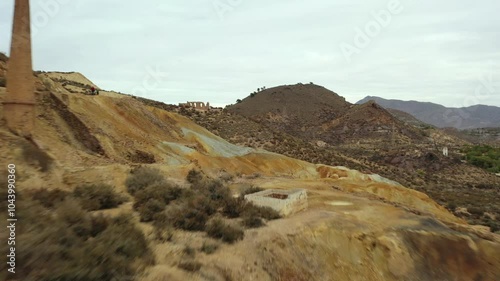 Aerial view of the Mazarron mines. photo