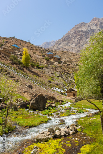 The beautiful valley of the Fann Mountains, Seven Lakes hiking trail,  Tajikistan photo