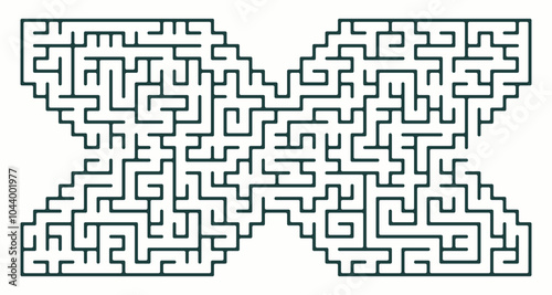 Labyrinth game vector graphic design. Labyrinth game is a fun activity to reach the exit.
