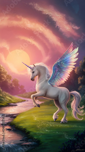 A Captivating Illustration of a Majestic Unicorn