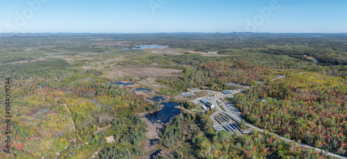 Aerial Of Upper Canada Mine In Northern Ontario Canada