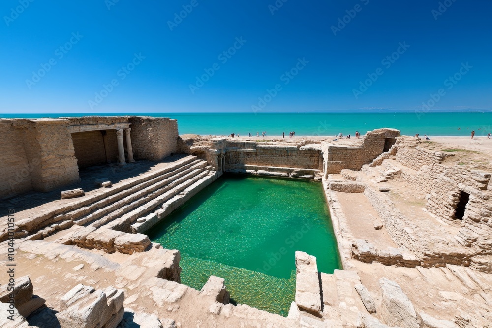 The ancient city of Carthage in Tunisia, with its Roman ruins and Mediterranean coastline, capturing both history and beauty The ancient city of Carthage in Tunisia, with its Roman ruins and Mediterranean coastline, capturing both history and beauty