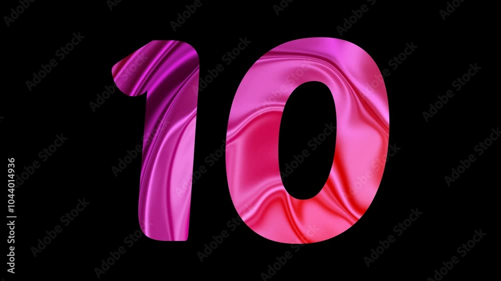 Pink Shiny text effect number 10 animation. 4K Resolution 