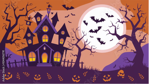 halloween background with pumpkin