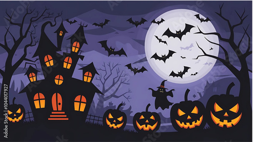 halloween background with pumpkins