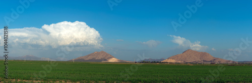 landscape with clouds and mountain 