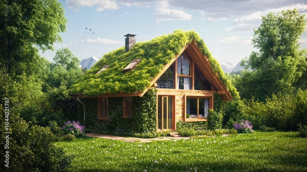 Sustainable development and eco house. Ecological house with low consumption on renovation with insulation. Efficiency energy rating concept. Sustainable development and eco house. Ecological house with low consumption on renovation with insulation. Efficiency energy rating concept.