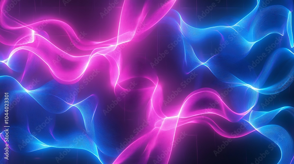 Fototapeta premium Radiating Neon Light Burst, futuristic flashes, Motion lights, Colorful Streaks on Dark Background