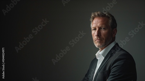 Elegant business professional portrait of mature man for corporate branding
