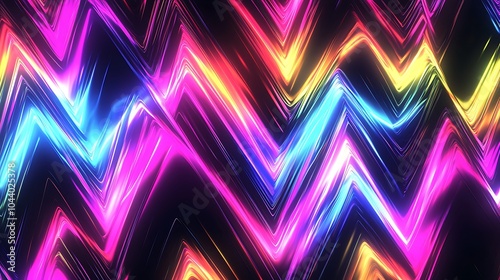 Radiating Neon Light Burst, futuristic flashes, Motion lights,  Colorful Streaks on Dark Background