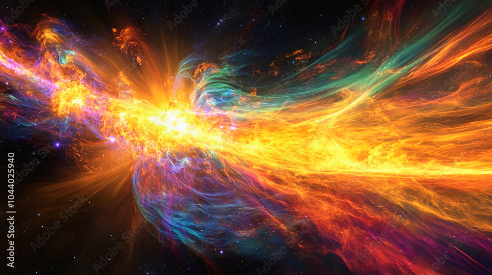 Obraz premium Incredible solar explosion showcases vibrant plasma waves in stunning high-resolution detail