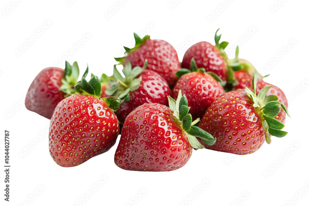 group of strawberry isolated on transparent background group of strawberry isolated on transparent background