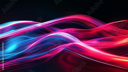 Radiating Neon Light Burst, futuristic flashes, Motion lights, Colorful Streaks on Dark Background