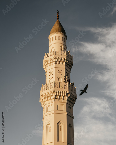 Low angle view of Masjid Qubaa, Madina, Saudi Arabia photo