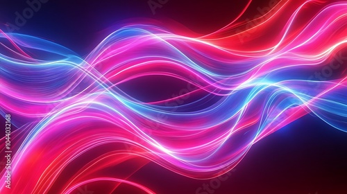 Radiating Neon Light Burst, futuristic flashes, Motion lights, Colorful Streaks on Dark Background