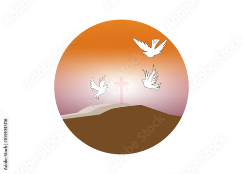 cross holy spirit vector for communion symbol icon background web 
