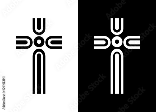 christian cross set vector and illustration for icon decoration object element