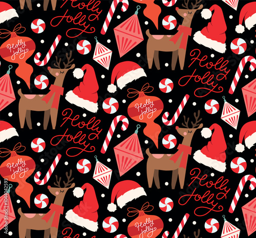 Flat christmas pattern design