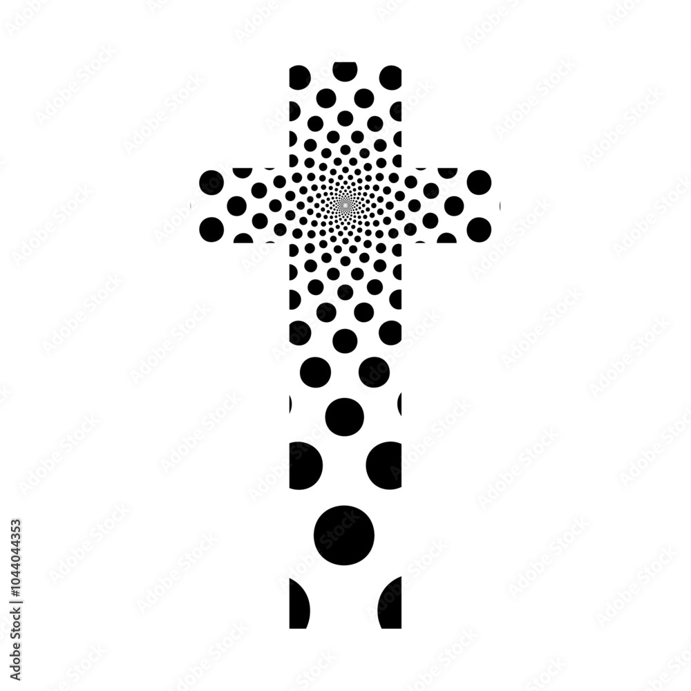 white cross with circle Fibonacci isolated on white background. vector white cross with circle Fibonacci isolated on white background. vector