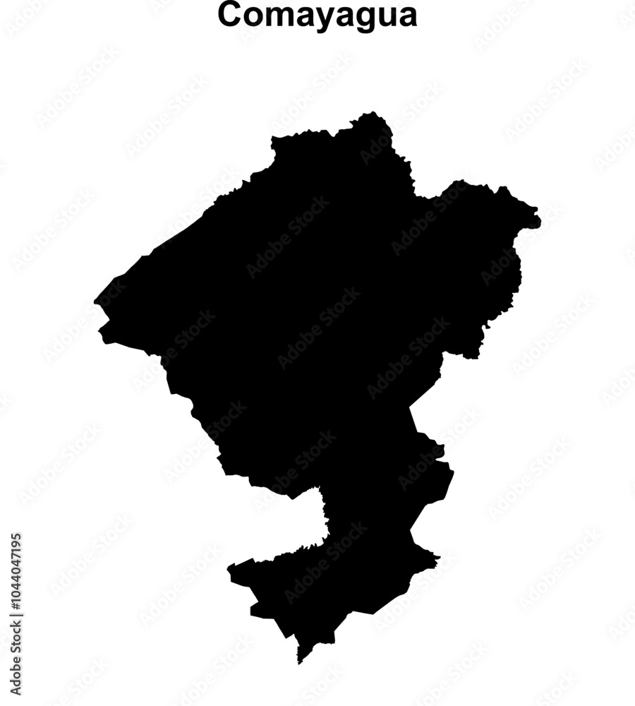 Comayagua department blank outline map Comayagua department blank outline map