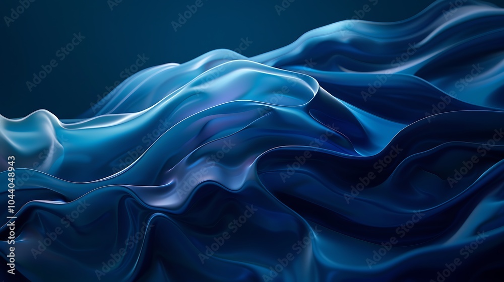 Obraz premium Vibrant Abstract Digital Art with Flowing Waves, Neon Lights, and Futuristic Fluid Design Elements