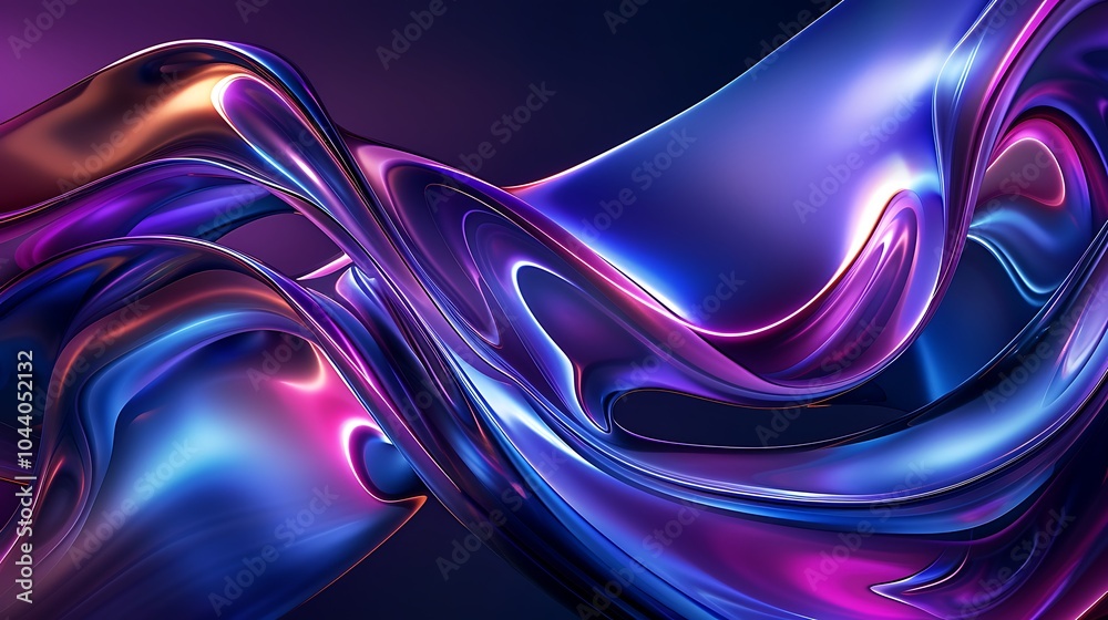 Vibrant Abstract Digital Art with Flowing Waves, Neon Lights, and Futuristic Fluid Design Elements Vibrant Abstract Digital Art with Flowing Waves, Neon Lights, and Futuristic Fluid Design Elements