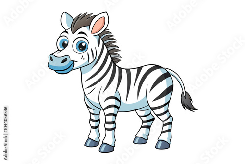 Zebra cartoon vector illustration