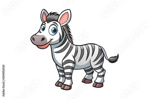 Zebra cartoon vector illustration