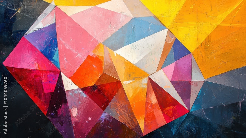 Abstract pop art diamonds with bold colors Abstract pop art diamonds with bold colors