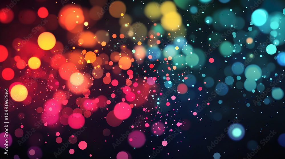 Naklejka premium Colorful bokeh lights in a blurred background