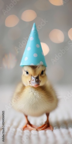 Duckling Wearing Party Hat