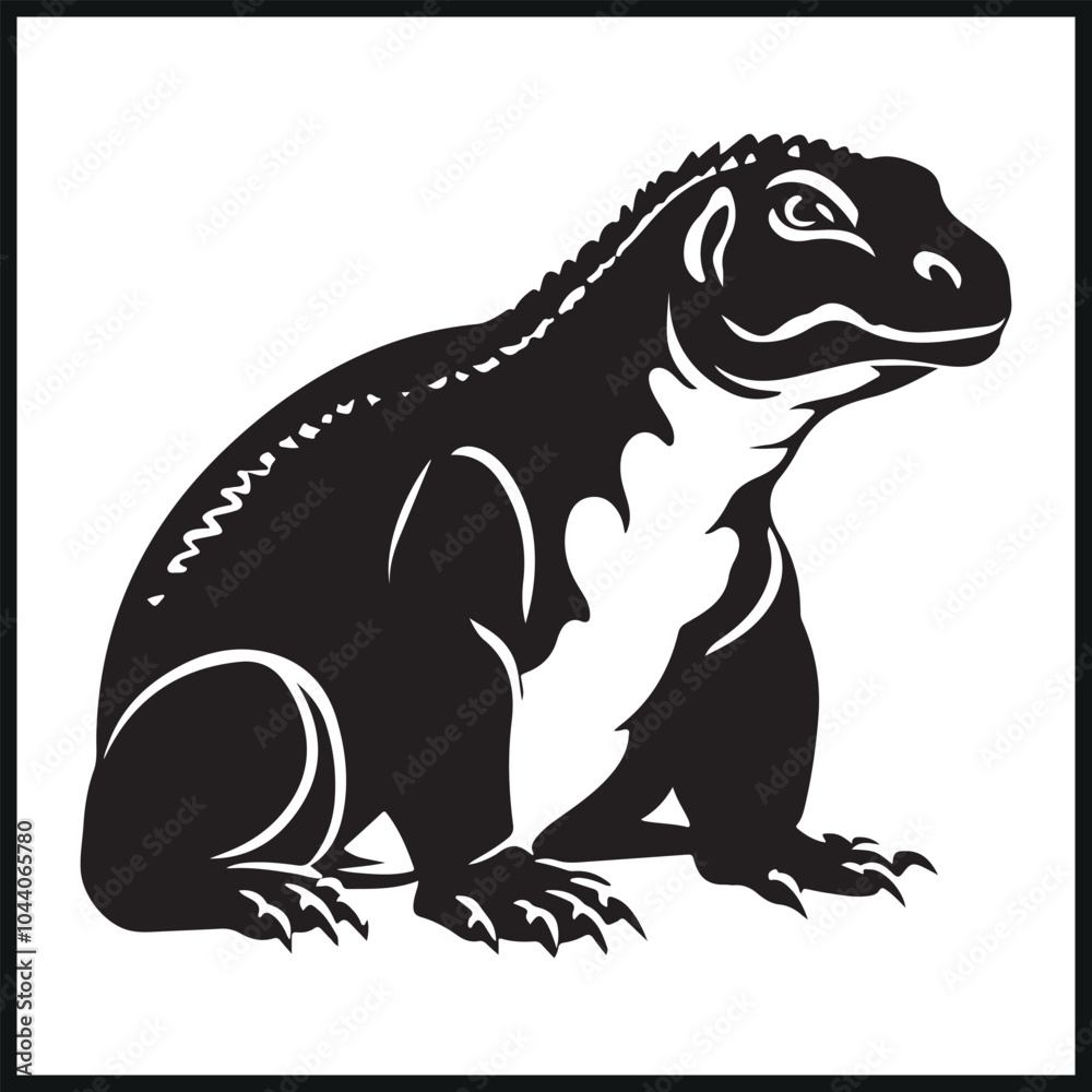 Fototapeta premium Komodo dragon silhouette