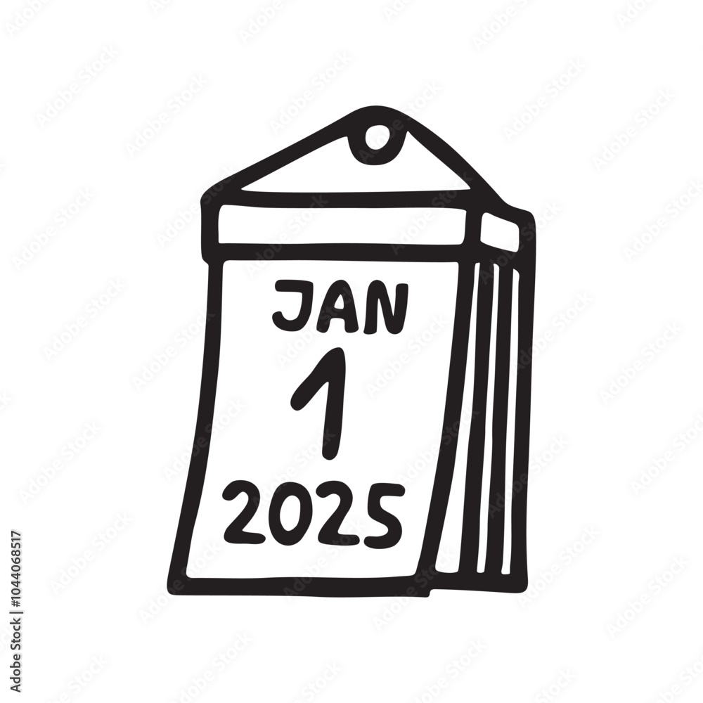 Doodle calendar schedule icon or logo, hand drawn with thin black line. PNG isolated on transparent background and vector illustration Doodle calendar schedule icon or logo, hand drawn with thin black line. PNG isolated on transparent background and vector illustration